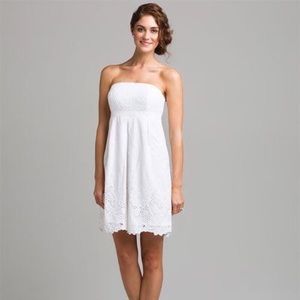 Lilly Pulitzer Eyelet Betsey Strapless Dress 6